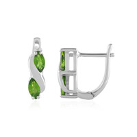 Orecchini in argento con Diopside Russo