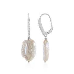 Orecchini in argento con Perla d'Acqua Dolce Bianca