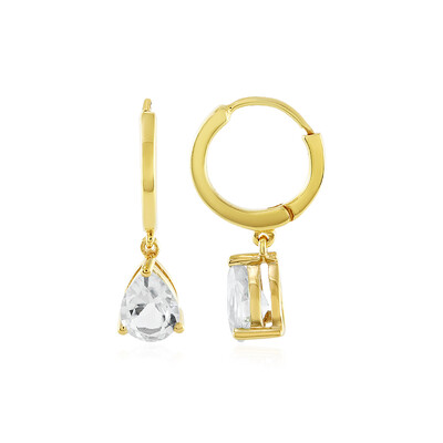 Orecchini in argento con Topazio Bianco