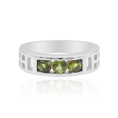 Anello in argento con Tormalina Verde (VIENNA 1903)