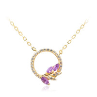 Collana in argento con Zaffiro Ceylon Porpora (non riscaldato)