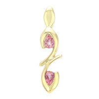 Ciondolo placcato in oro con Zaffiro Padparadscha