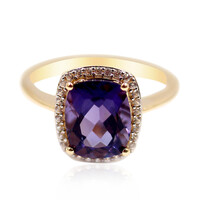 Anello in oro con Quarzo Mirtillo