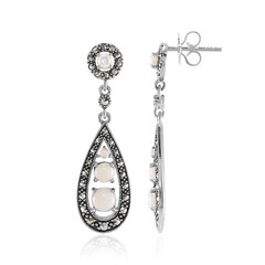 Orecchini in argento con Opale Bianco