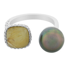 Anello in argento con Perla Tahitiana (TPC)