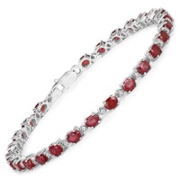 Bracciale in argento con Rubino del Madagascar