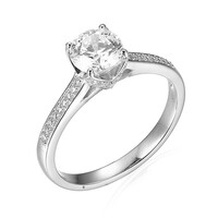Anello in argento con Topazio Bianco