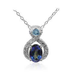 Collana in argento con Topazio Mistico Blu