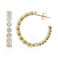Orecchini in argento con Topazio Bianco