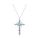 Collana in argento con Topazio Blu Cielo