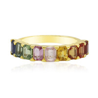 Anello in argento con Zaffiro Fancy