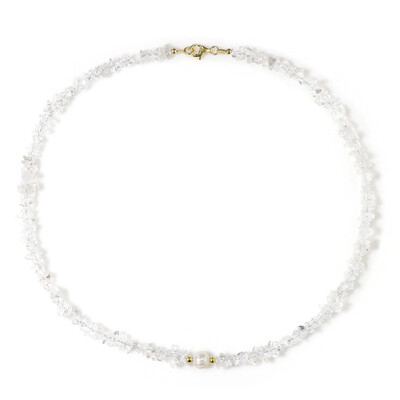 Collana in argento con Quarzo Bianco (Riya)