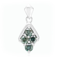 Ciondolo placcato in platino con Diamante Fancy