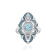 Anello in argento con Topazio Blu Cielo (Adela Silber)
