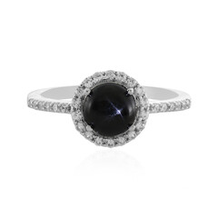Anello in argento con Diopside Stellato d'India