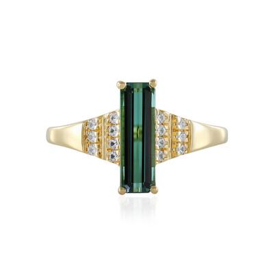 Anello in argento con Tormalina Verde di Benedito