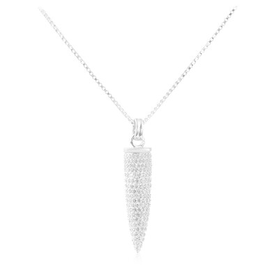 Collana in argento con Topazio Bianco