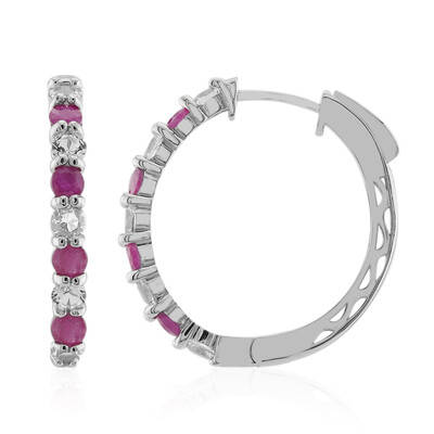 Orecchini in argento con Rubino della Birmania