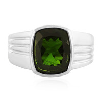Anello in argento con Diopside Russo