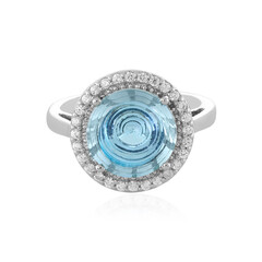 Anello in argento con Topazio Blu Cielo
