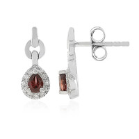 Orecchini in argento con Zircone Lampone