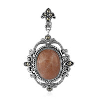 Ciondolo in argento con Pietra di Luna Pesca (Annette classic)