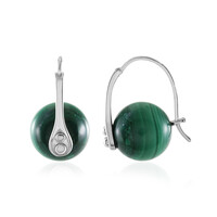 Orecchini in argento con Malachite
