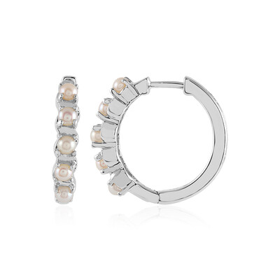 Orecchini in argento con Perla d'Acqua Dolce Color Crema