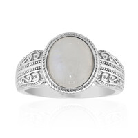 Anello in argento con Pietra di Luna Arcobaleno