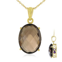 Collana in argento con Quarzo Fumè