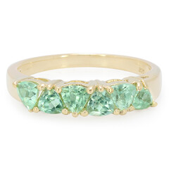 Anello in oro con Tormalina Paraíba Brasiliana
