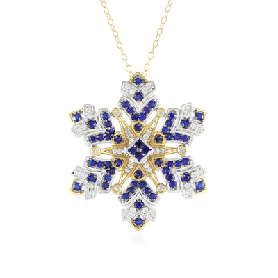 Collana in argento con Spinello Cobalto (Gems en Vogue)