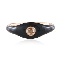 Anello in argento con Diamante Champagne I2
