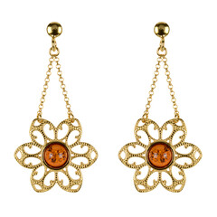 Orecchini in argento con Ambra Baltica