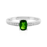 Anello in argento con Diopside Russo