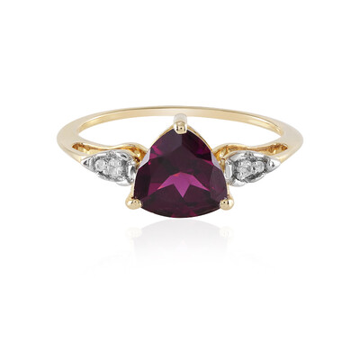 Anello in oro con Granato Magenta