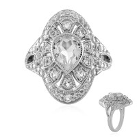 Anello in argento con Topazio Bianco