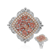 Anello in argento con Zaffiro Padparadscha (Dallas Prince Designs)