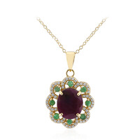 Collana in argento con Rubino