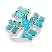 Anello in argento con Turchese Kingman (Anne Bever)