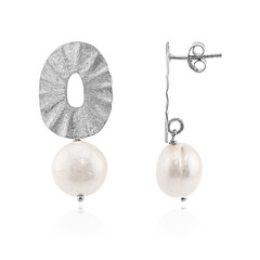 Orecchini in argento con Perla d'Acqua Dolce Bianca (Joias do Paraíso)