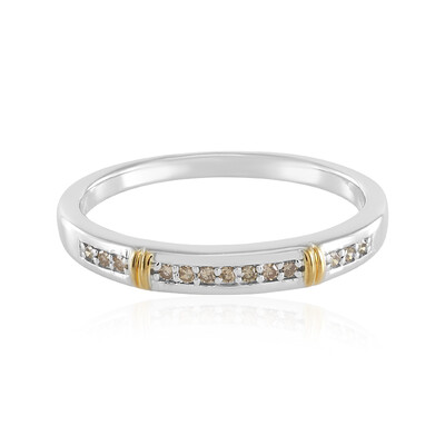 Anello in argento con Diamante Cioccolato I2