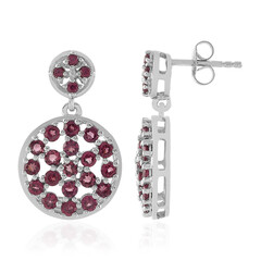 Orecchini in argento con Rodolite