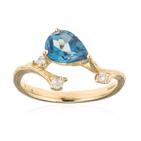 Anello in oro con Topazio Blu Londra (Smithsonian)