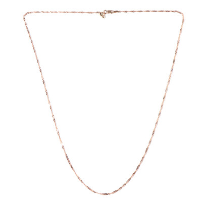 Catenina Singapore regolabile con cursore in argento 925 placcato oro rosa  - 61 cm - 3,02 g