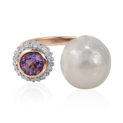 Anello in argento con Perla di Acqua Dolce (TPC)