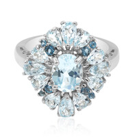 Anello in argento con Topazio Blu Cielo