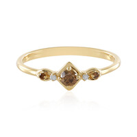Anello in oro con Diamante Cioccolato I2