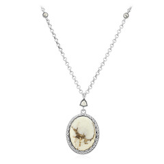Collana in argento con Magnesite
