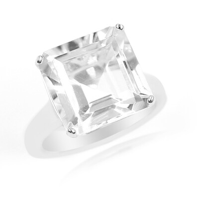 Anello in argento con Quarzo Bianco